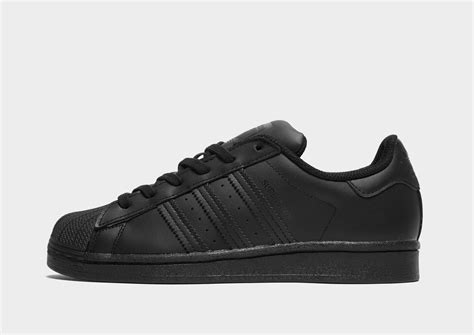 adidas superstar kindermaat zwart|Kids' Black Superstar Shoes .